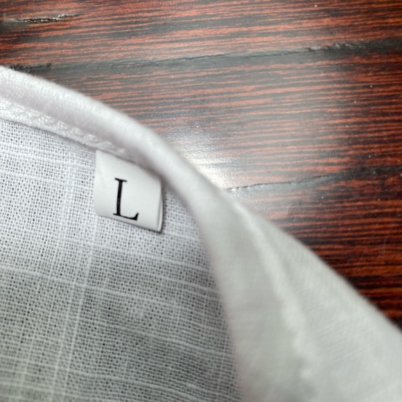 Linen & Cotton White spaghetti strap cami size L NWOT - Picture 5 of 6